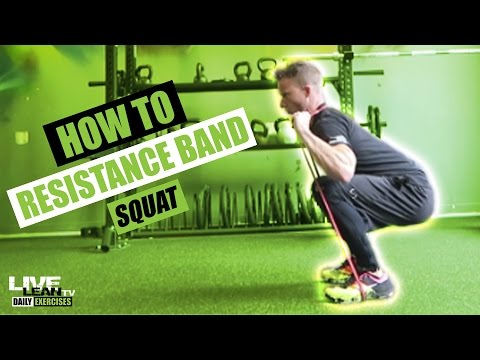How To Do A RESISTANCE BAND SQUAT | Exercise Demonstration Video and Guide