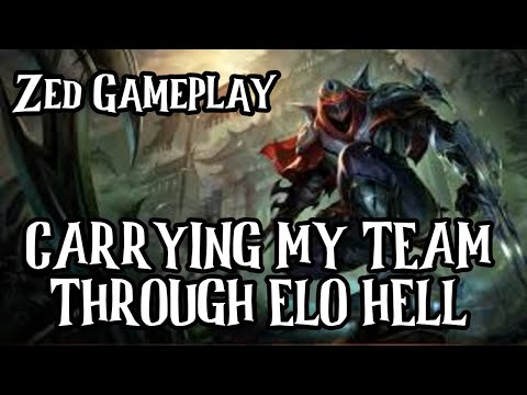HOW TO CARRY IN LEAGUE OF LEGENDS ELO HELL AS ZED!
