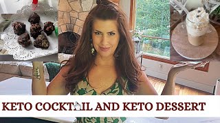 KETO COCKTAIL ICED COFFEE AND KETO DESSERT BROWNIE BITES
