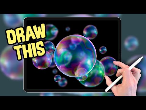 How to draw the best BUBBLES in Procreate - a step by step art tutorial