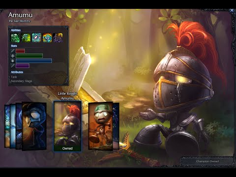 Little Knight Amumu Skin Spotlight Gameplay 1080p HD