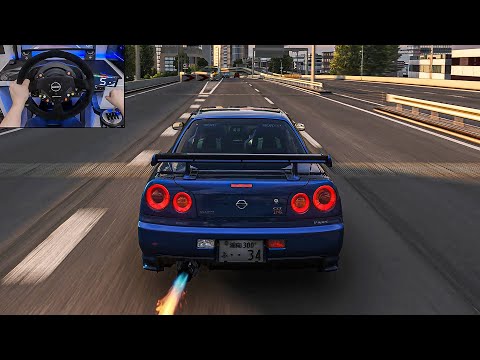 973HP Nissan Skyline GT-R R34 Full Send! - Assetto Corsa | Thrustmaster T300 RS