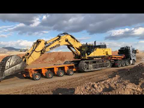 Loading And Transporting The Komatsu PC800  Excavator - Fasoulas Heavy Transports