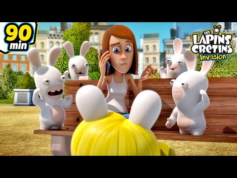 Lapins VS Technologie 📱🫨 | Les Lapins Crétins Invasion 🐰 | Compilation 90mn | Dessin Animé