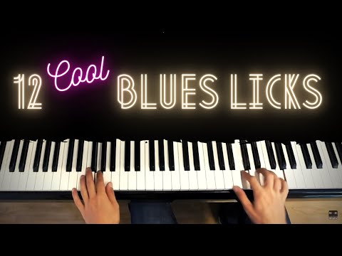 12 Blues Licks in A minor │ Blues Piano Lessons #2