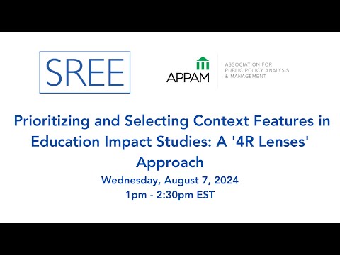 Prioritizing and Selecting Context Features in Education Impact Studies: A '4R Lenses' Approach