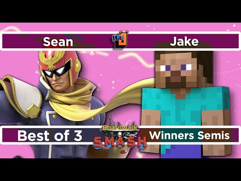 Jake (Steve) vs Sean (Captain Falcon) Winners Semis - Boardwalk Smash #34 - SSBU