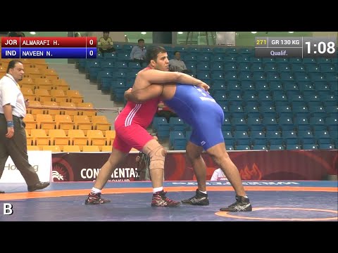 Qual. GR - 130 kg: N. NAVEEN (IND) df. H. ALMARAFI (JOR), 6-4