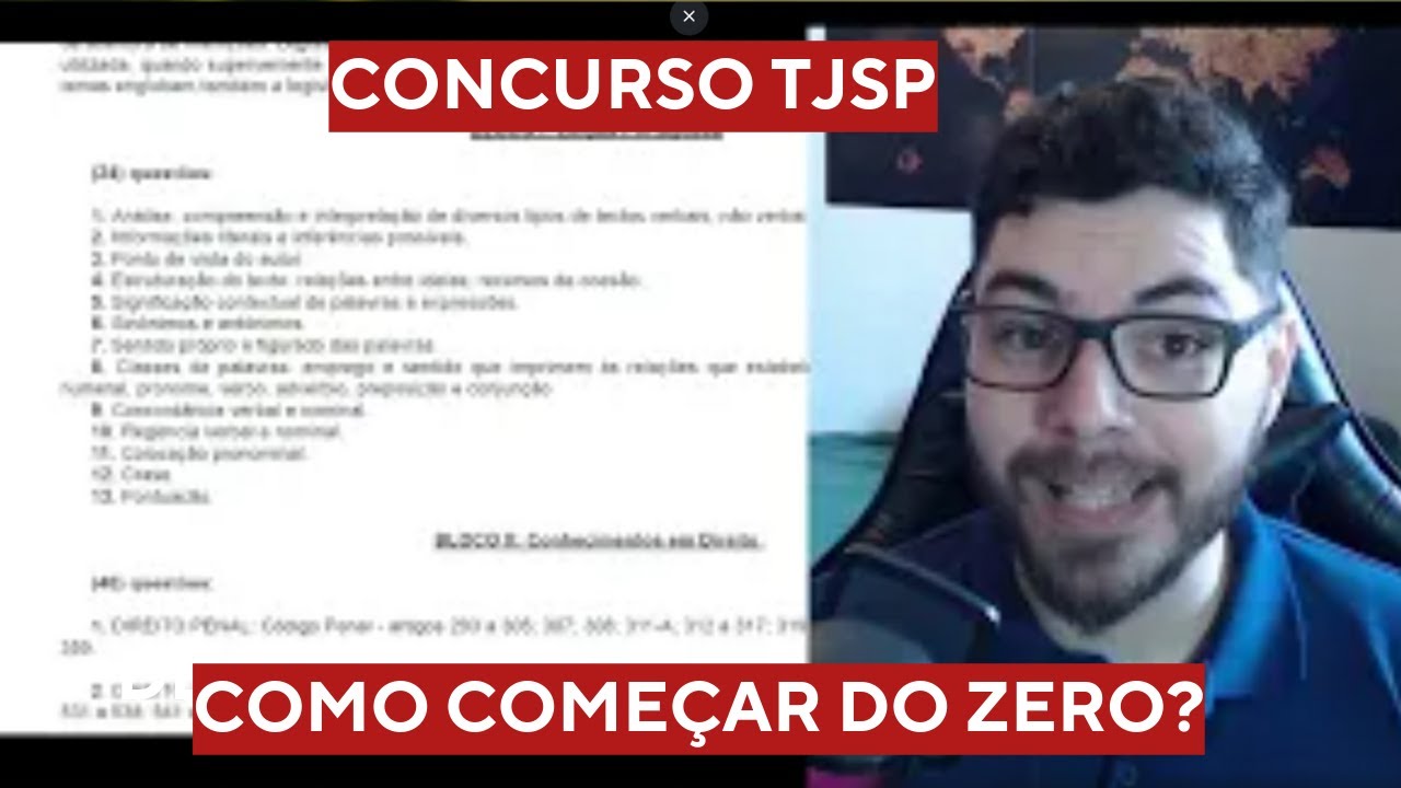 Como eu estudaria do ZERO para o TJSP