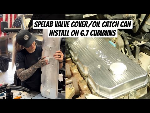 Spelab valve cover and oil catch can install on 4th gen 6.7 Cummins