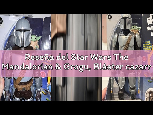 Vídeo relacionado con Star Wars The Mandalorian & Grogu, Bláster cazarrecompensas, Figura de acción de 28 cm con Efectos de Sonido, Juguetes interactivos para niños y niñas, Edad: 4+
