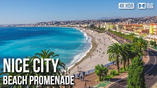 Nice City, Promenade des Anglais Beach - 🇫🇷 France [4K HDR] Walking Tour