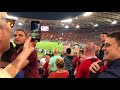 Roma vs Liverpool Away End Liverpool fans Atmosphere! Roma Roma Roma