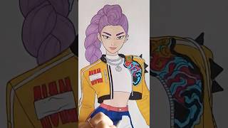 💜 Rumi Coloring | K-Pop Demon Hunters #shorts #kpop #coloring