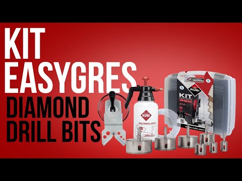 Grąžtas Rinkinys šlapiam keraminių ir akmens masės plytelių gręžimui Rubi Easy Gres Plus video