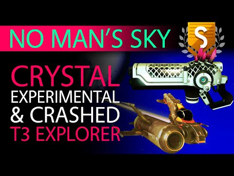 No Man's Sky S Class Crystal Experimental MT and Max Slot Crashed Ship Explorer   Xaine's World NMS Video