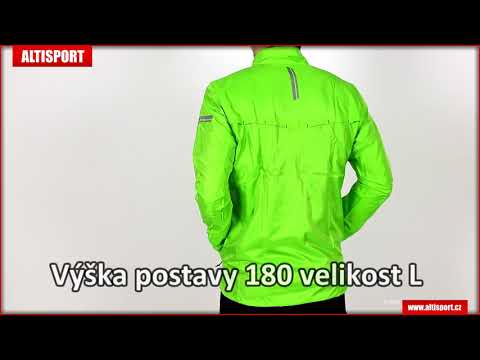 pánská běžecká bunda salomon agile wind jkt m l39704500 acid lime