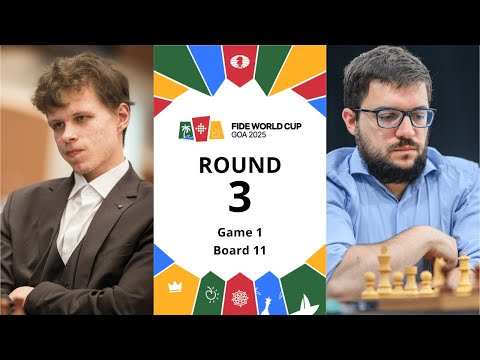 Vladislav Artemiev – Maxime Vachier-Lagrave 🇫🇷 | FIDE World Cup 2025 | Round 3 | Game 1 | Board 11