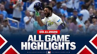 Highlights from ALL GAMES on 9/11 (Caminero's walk-off HR, Tucker's grand slam and MORE!)