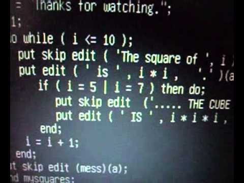 PL/1 Program with loop and if statement.
