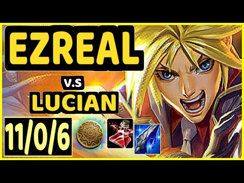 CHRISBERG (EZREAL) vs LUCIAN - 11/0/6 KDA BOTTOM ADC CHALLENGER GAMEPLAY - EUW