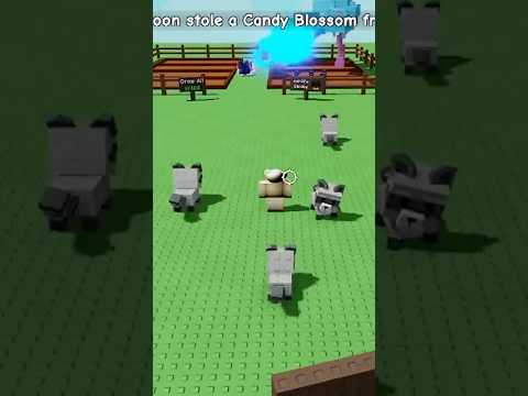 Sending raccoons to steal in Grow a Garden | #roblox #gardening #growagarden