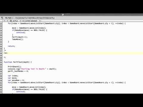 Programming A Chess Engine In Pure Javascript Part 38 - Perft Testing