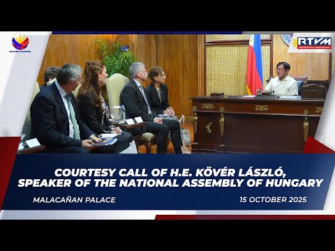 Courtesy Call of Speaker Kover Laszlo of the National Assembly of Hungary