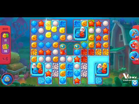 Fishdom. 8510 hard level no boosters and diamonds. 9 moves