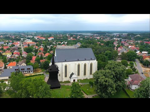 A nyírbátori református templom madártávlatból