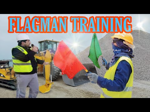 Flagman Training #construction #safetyfirst #safetyandhealth #saudiarabia #pakistan