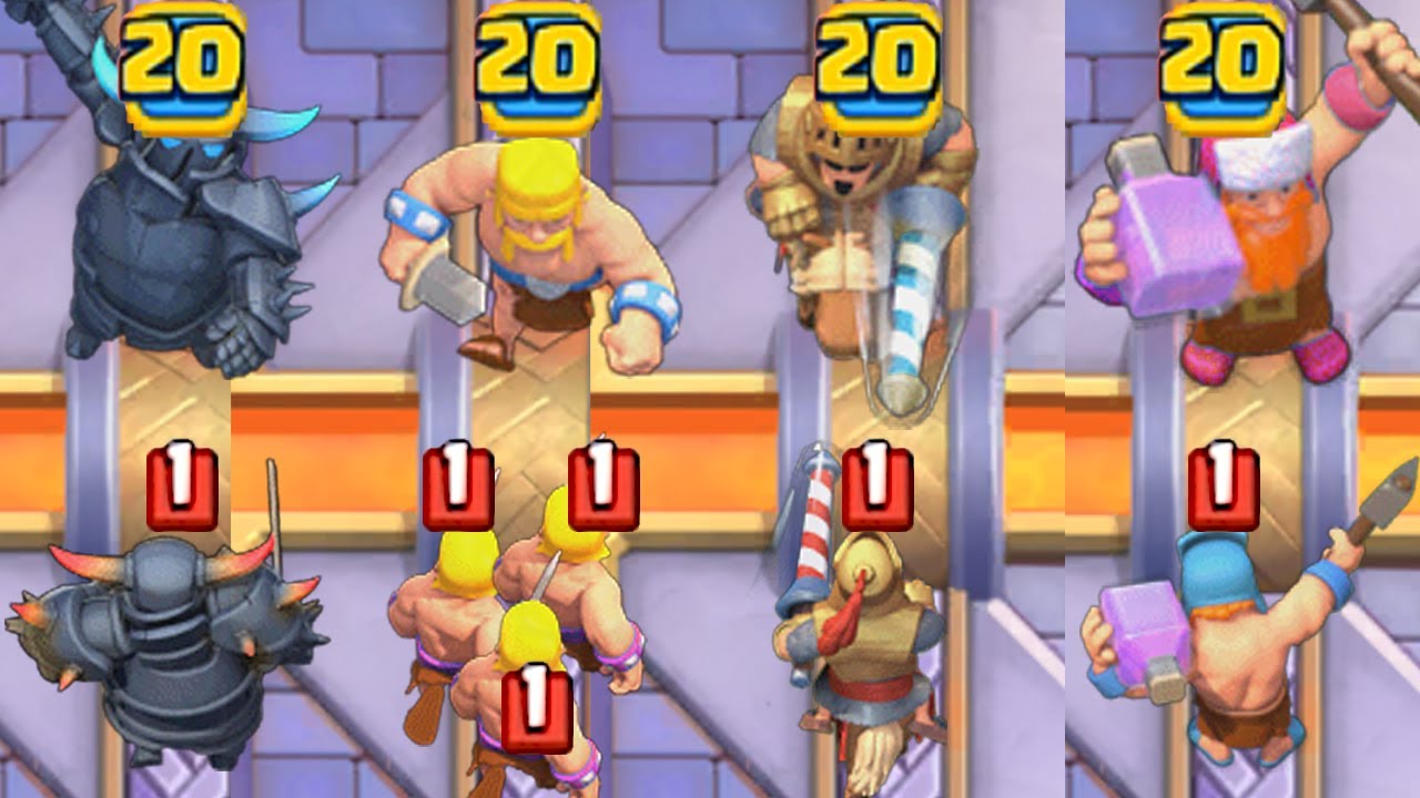 Level 1 vs Level 20 Cards!.. Min vs Max lvl