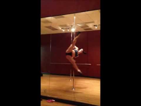 Reverse Elbow Suspension to Elbow Hang Pole Trick - Rhiannan Nicole - Advanced Pole Trick