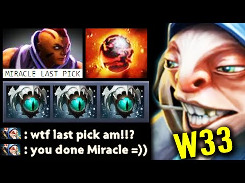 W33 Meepo vs MIRACLE OverConfident - Last Pick AM! Crazy 3x Skadi Build WTF EPIC Dota 2 Pro Guide