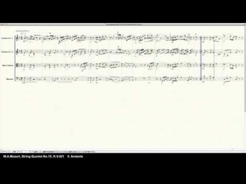 Mozart String Quartet No.15 for winds - Programed in Finale 2014 by pkmtKuma