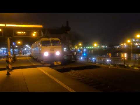 Příjezd a hlášení OS 6803 a odjezd R 675 s 151.023 z Ústí nad Labem hl.n.