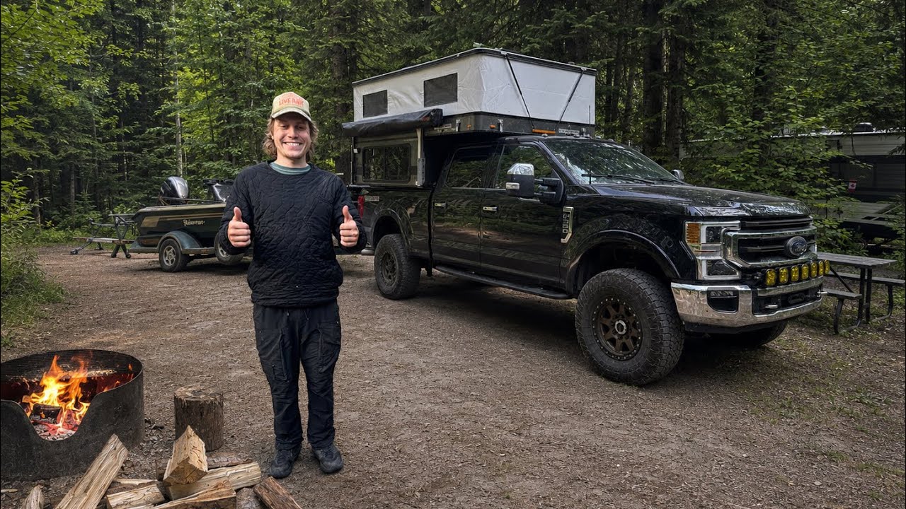 Truck Camping in the Remote Wilderness - Catch & Cook Pike