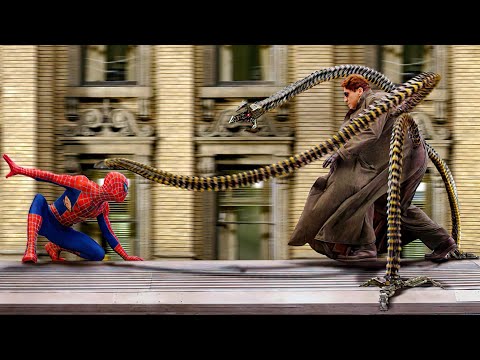 Spider-Man vs Doctor Octopus Train Fight Scene - Spider-Man 2 (2004) Movie Clip