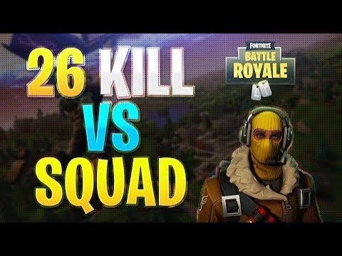 My BEST 26 Kill Solo Squad Win ! - Fortnite Battle Royale Gameplay - ReezyTiger