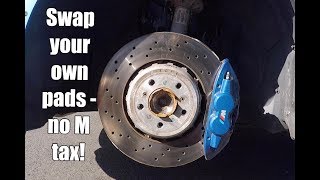 F80 BMW M3 Replacing and bedding pads plus swapping track wheels
