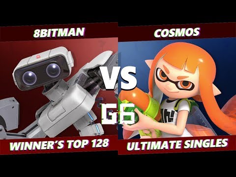 Glitch 6 SSBU -  AMG | 8BitMan (R.O.B.) VS  PG | Cosmos (Inkling) Smash Ultimate Winner's Top 128