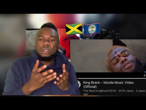 Jamaican Reacts To Belize Music ! King Brack - Murda Music Video (Official)