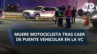 Motociclista muere tras caer de puente que conecta con Terminal 2 del AICM a más de 20 M de altura