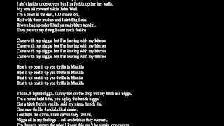 French Montana - Thrilla In Manilla ft. Tyga & Ace Hood (lyrics on screen)