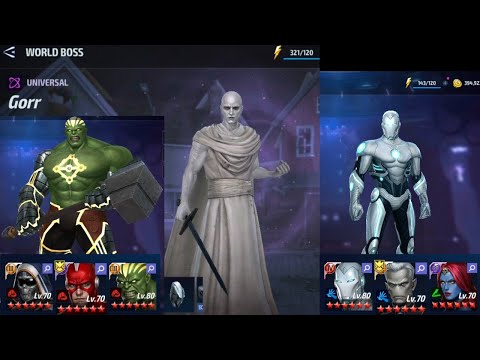 LV 80 HULK & T4 SUPERIOR IRON MAN vs GORR Stages 30-31 WBL - Marvel Future Fight