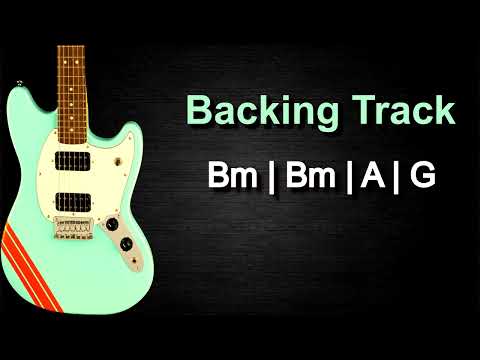 Garage Hard Rock Guitar Backing Track in B Minor | 121 BPM |