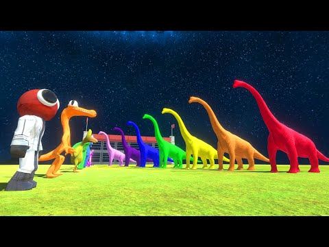 Rainbow Friend Vs Rainbow Color Herbivore Dinosaurs