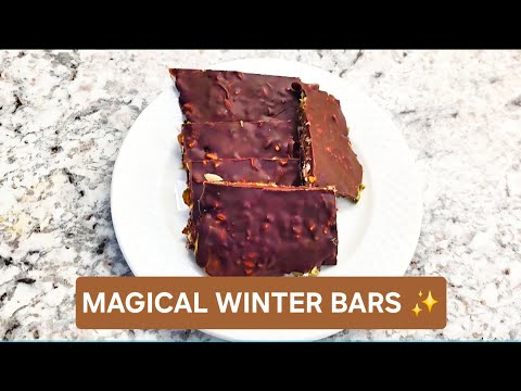 Magical Winter Bars | Healthy No-Bake Date & Nut Bars 🍫❄️