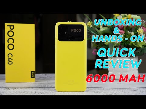 XIAOMI POCO C40 Unboxing and Quick Review! 6000 mAh Battery ! 📱📱