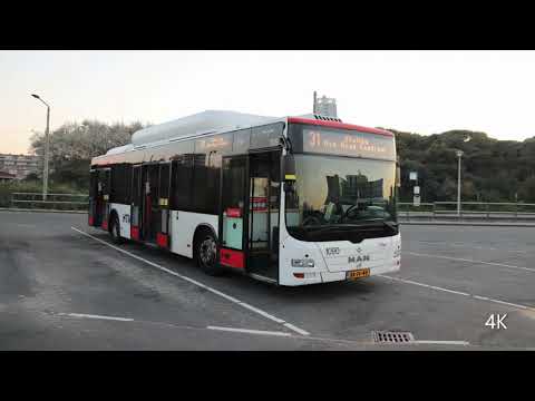 Cab ride bus; HTM Buslijn 31; Scheveningen Noord-Den Haag Centraal Station (20200927) (4K)